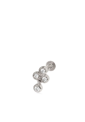 Lark & Berry 14kt white gold Trio diamond earring - Silver