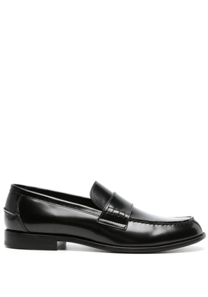 Manuel Ritz round-toe leather loafers - Black