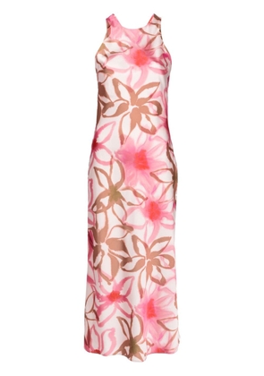 Claudie Pierlot floral-print open-back maxi dress - Pink