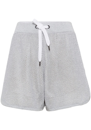 Brunello Cucinelli metallic-threading shorts - Grey