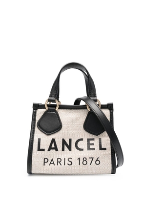 Lancel logo-print leather tote bag - Neutrals