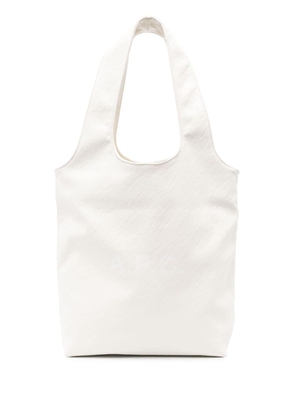 A.P.C. small Ninon logo-print tote bag - White