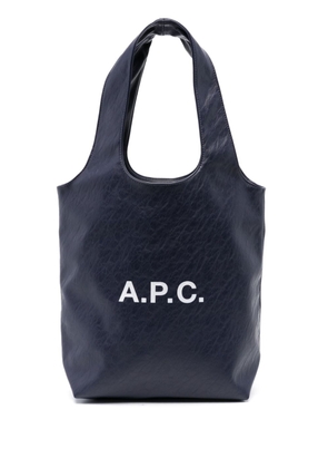 A.P.C. Ninon logo-print tote bag - Blue