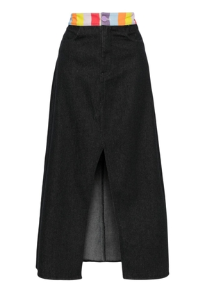Olivia Rubin Vic midi denim skirt - Black