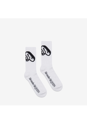 ALEXANDER MCQUEEN - Seal Logo Socks - Item 7753814C05Q9260