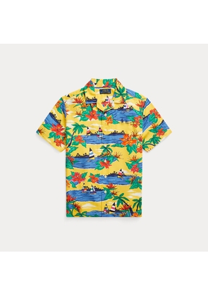 Tropical-Print Camp Shirt