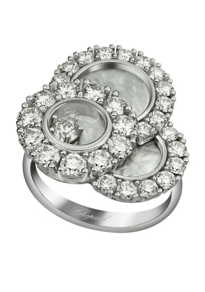 Chopard White Gold And Mother-Of-Pearl Happy Dreams Ring