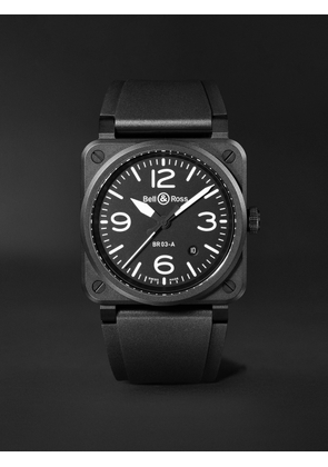 Bell & Ross - BR 03 Automatic 41mm Ceramic and Rubber Watch, Ref. No. BR03A-BL-CE/SRB - Men - Black
