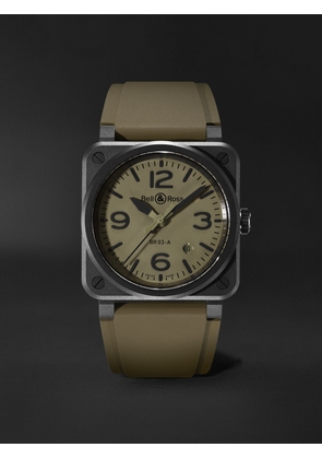 Bell & Ross - BR 03 Automatic 41mm Ceramic and Rubber Watch, Ref. No. BR03A-MIL-CE/SRB - Men - Green