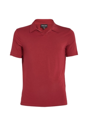 Giorgio Armani Spread-Collar Polo Shirt