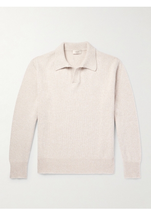 Altea - Cotton and Cashmere-Blend Polo Sweater - Men - Neutrals - S