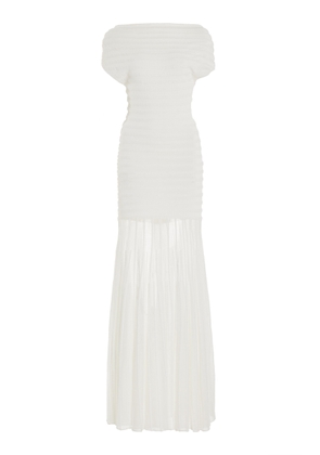 Alexis - Marce Pleated Maxi Dress   - White - S - Moda Operandi