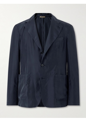 Barena - Rizzo Unstructured Garment-Dyed Silk Blazer - Men - Blue - IT 46