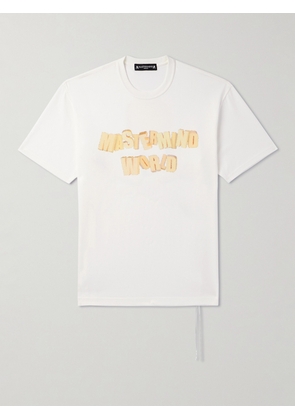 Mastermind World - Logo-Print Cotton-Jersey T-Shirt - Men - White - S