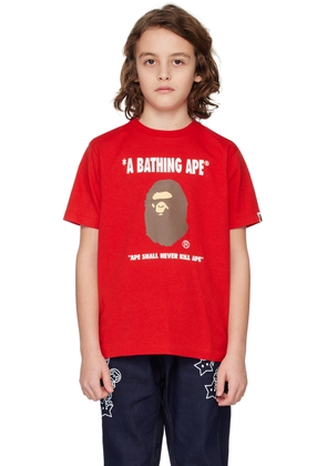 BAPE Kids Red Ape Head T-Shirt