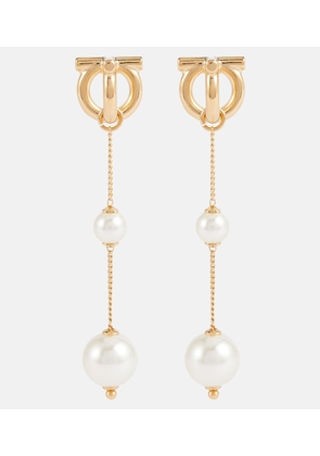 Ferragamo Gancini faux pearl drop earrings