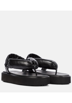 Miu Miu Leather thong sandals
