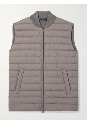 Herno - Padded Shell and Wool and Silk-Blend Down Gilet - Men - Neutrals - IT 46