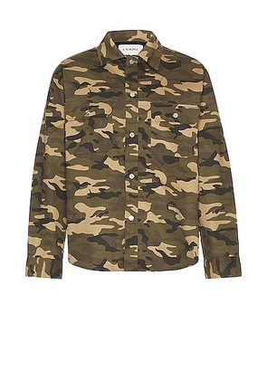 FRAME Camo Jacket in Camo & Noir - Army. Size S (also in ).