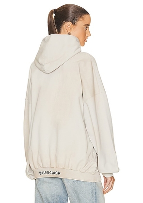 Balenciaga Large Fit Hoodie in Shell & Black - Beige. Size 1 (also in ).