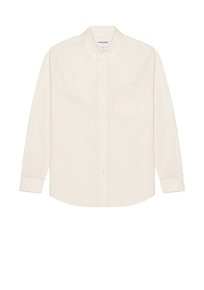 FRAME Long Sleeve Shirt in White Sand - Neutral. Size S (also in M).