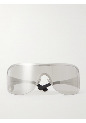 Acne Studios - Auggi D-Frame Stainless Steel Wrap-Around Sunglasses - Men - Silver