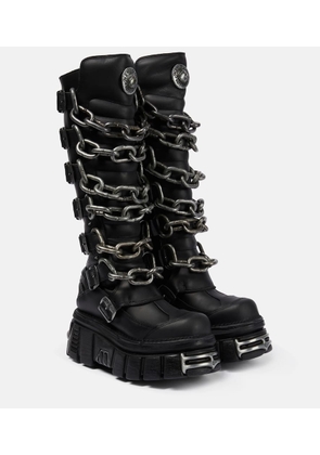 Vetements x New Rock leather platform boots