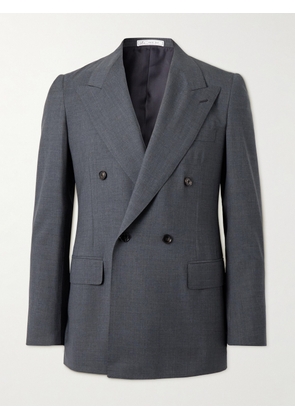UMIT BENAN B - Double-Breasted Wool Suit Jacket - Men - Gray - IT 46