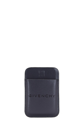 Givenchy Magnetic Card Holder in Titanium - Charcoal. Size all.