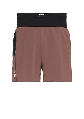 On Ultra Shorts in Grape & Black - Mauve. Size S (also in ).
