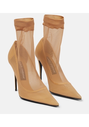 Dolce&Gabbana x Kim stretch tulle sock ankle boots