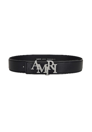 Amiri 4cm Staggered Belt in Black & Nickel - Black. Size 80 (also in 75).