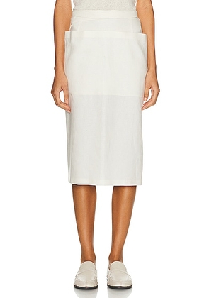 The Row Lulli Skirt in OFF WHITE - Ivory. Size M (also in L, S).