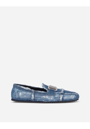 Dolce & Gabbana Pantofola - Man Driver Shoes And Loafers Blue 44