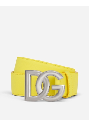 Dolce & Gabbana Cintura Logata - Man Belts Yellow Leather 110