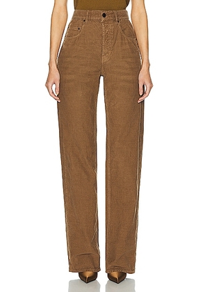 Saint Laurent Baggy Wide Leg Pant in Fall Leaf - Brown. Size 28 (also in 30).