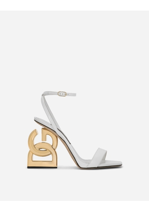Dolce & Gabbana Patent Leather 3.5 Sandals - Woman Sandals And Wedges White Leather 35.5