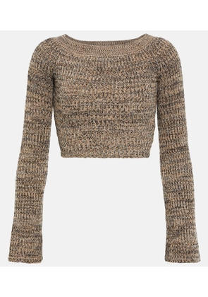 Chloé Cropped cashmere-blend sweater