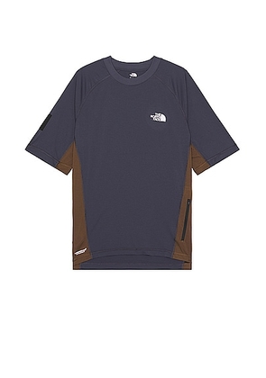 The North Face Soukuu Trail Run Short Sleeve Tee in Periscope Grey - Grey. Size L (also in M, S, XL/1X).