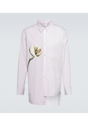 Lanvin Asymmetric printed cotton poplin shirt