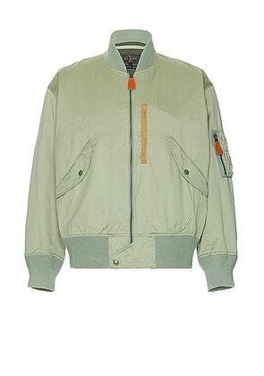 Beams Plus Mil Flight Blouson in Sage - Green. Size M (also in L, S).