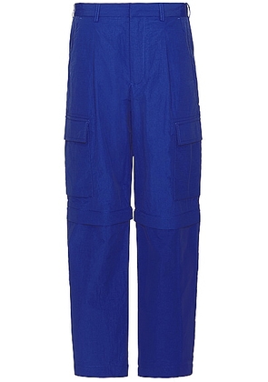 DOUBLE RAINBOUU Cargo Zip Pant in Electric Blue - Blue. Size M (also in L, XL/1X).