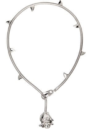 Marland Backus Silver Rosebud Necklace