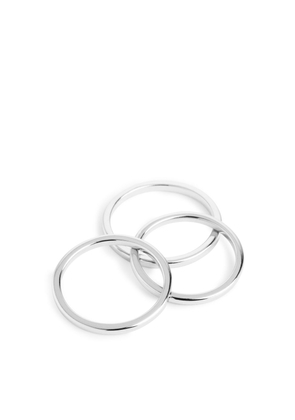 Sterling Silver Rings Set of 3 - Silver