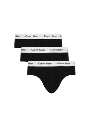 Calvin Klein Stretch Cotton Briefs - set of Three - Black - M