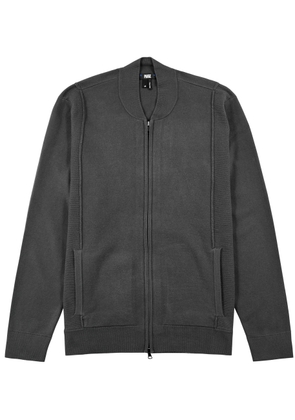 Paige Lowrie Knitted Bomber Jacket - Dark Grey - L