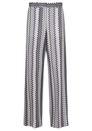 Missoni Zigzag-intarsia Metallic Fine-knit Trousers - Multicoloured - 40 (UK8 / S)