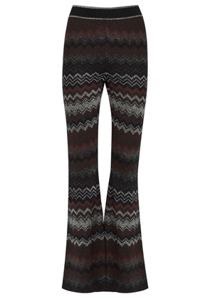 Missoni Zigzag-intarsia Fine-knit Trousers - Black - 40 (UK8 / S)