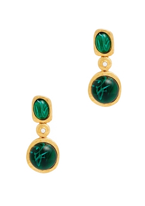 Kenneth Jay Lane Stone and Crystal-embellished Drop Earrings - Green