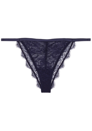 Love Stories Charlotte Lace Thong - Dark Blue